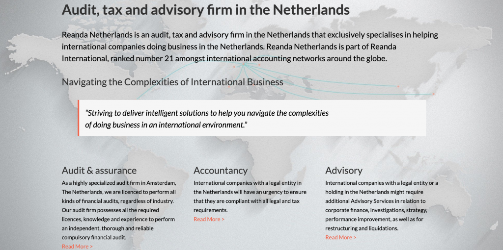 Landingspagina huidig